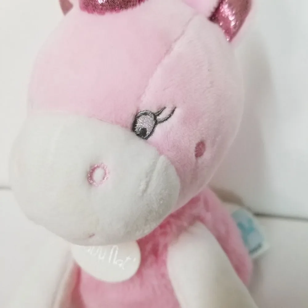 Baby Nat Unicorn‎ Pink Stuffed Plush with Spakley Accents & Security Blanket